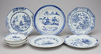 353578. PARTI PORSLIN, 8 delar, Kina, 1700-1900-tal.