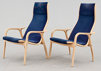 354580. FÅTÖLJER, ett par, Lamino, Yngve Ekström, Swedese.