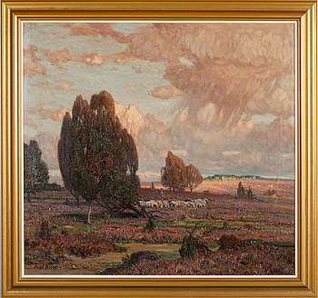 PAUL RIESS, olja på pannå, sign. - Bukowskis