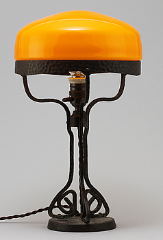 355801. BORDSLAMPA, s k Strindbergslampa, jugend, 1900-talets första del.