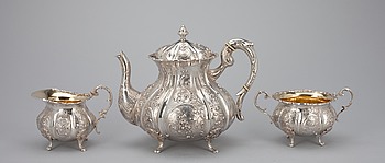 356481. KAFFESERVIS, 3 delar. 830 silver, Tyskland 1942. Vikt 1351,8 g.