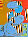 SAM VANNI, COMPOSITION. Sign. -81. Oil on c...