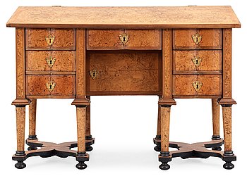 603. A Swedish late Baroque 18th century writing desk with fall front.