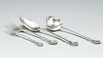 357973. BESTICKSDELAR, 1212121. Silver mestadels 1910, Möllenborg Prins Fredrik. Ca 2000 g.