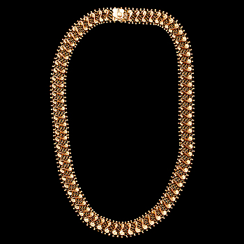 358118. COLLIER, 18 k guld. Vikt ca 41 g.