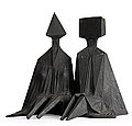 LYNN CHADWICK, "Pair of sitting figures". A...