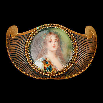 359100. SKÄRPSPÄNNE, märkt Kiesel Dresden, 1800-tal.