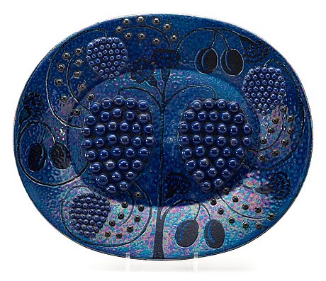 Assiette Décorative Vintage Arabia Finlande - Motif Pomme Par Kaipiainen - Années 1980 - Porcelaine