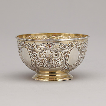 363008. SKÅL, silver, London, England, Martin Hall  Co, 1876. Vikt ca 163 g.