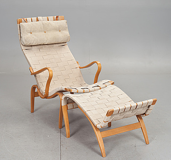 365112. VILSTOL med FOTPALL, Pernilla, Bruno Mathsson, Karl Mathsson, Värnamo.