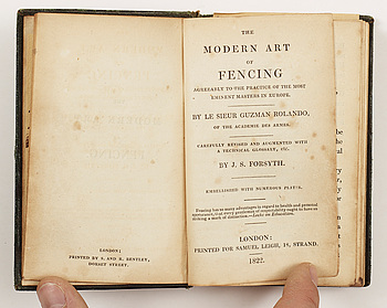 367755. BOK, The Modern Art of Fencing av Guzman RolandoJS. Forsyth, London 1822.