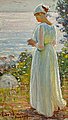 EDVARD WESTMAN, GIRL ON THE SHORE. Sign. Au...