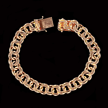 367956. ARMBAND, 18k guld. Bergman guldvaru, Arboga 1967 Vikt ca 39 g.