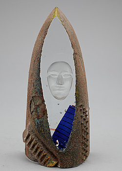368605. BERTIL VALLIEN, skulptur, glas, Kosta-Boda, signerad.