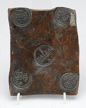369294. PLÅTMYNT, koppar, 1 daler silvermynt, Fredrik I, Sverige 1741.