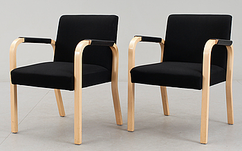 369407. KARMSTOLAR, 1 par, modell 45, Alvar Aalto, Artek, Finland.