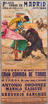 369590. PLANSCH, Plaza Torso De Madrid, Mayo 1959, Spanien bär datering 1959.