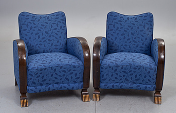 369874. FÅTÖLJER, ett par, Art deco, 1900-talets första hälft.