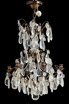 371277. LJUSKRONA, rokokostil, 1900-tal. Höjd ca 70cm.