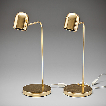 371867. BORDSLAMPOR, ett par, BergbomsScanlight. 1900-talets slut.