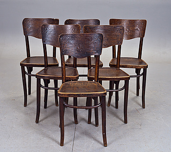 371996. STOLAR, 6 st, Thonet, 1900-talets början.