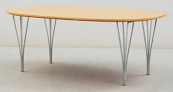 373398. SOFFBORD, Superellips Design Bruno Mathsson och Piet Hein för Fritz Hansen, 1985.