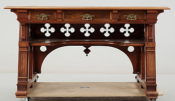 375144. SKRIVBORD, nygotiskt, 1800-talets slut.