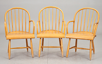 375253. KARMSTOLAR, 3 st, 1900-talets andra hälft.