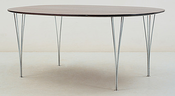 376543. BORD, Superellips Bruno Mathsson och Piet Hein för Fritz Hansen, Bruno Mathsson international, Värnamo, 1980-tal.