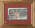 CARL WILHELMSON. Akvarell. Signerad CW.