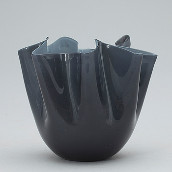 377749. NÄSDUKSSKÅL, glas, Venini, etikettmärkt, 1900-talets mitt.