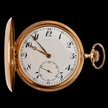 378449. FICKUR överdrag med 14k guld, 1900-talets första hälft.