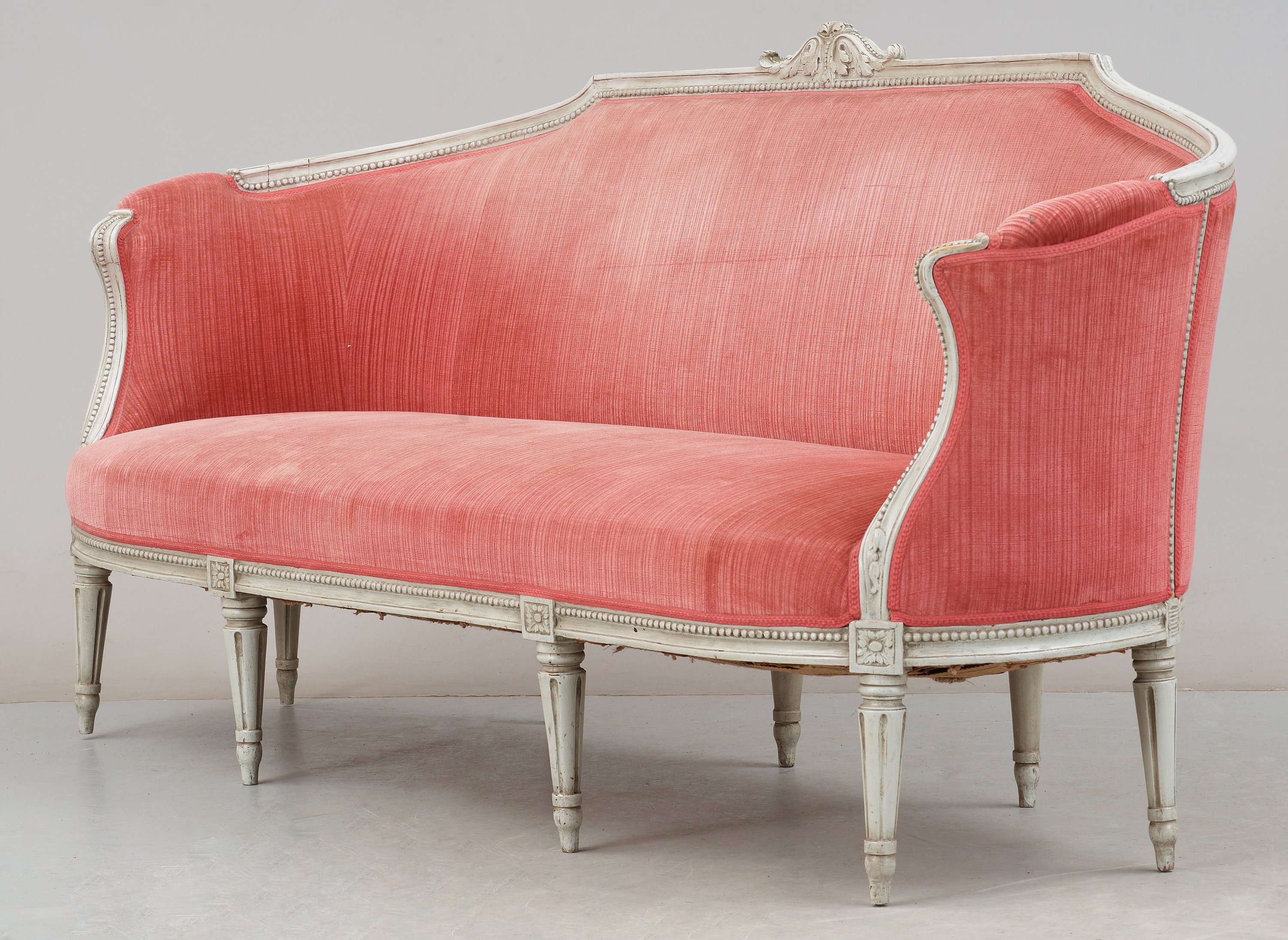 A Gustavian 18th century sofa by E. Öhrmark. Bukowskis