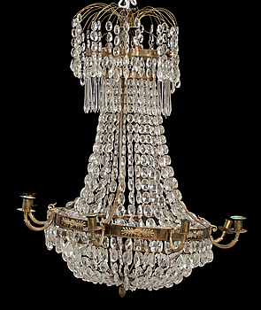378948. LJUSKRONA, empirestil, omkring 1900-talets mitt. Höjd 80 cm.