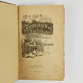 380547. BOK, Från Fjerdingen och Svartbäcken av August Strindberg, Stockholm 1877.