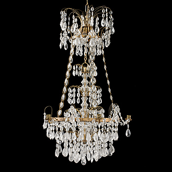380827. LJUSKRONA, sengustaviansk stil, 1900-tal. Höjd ca 96 cm.