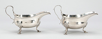 381299. SÅSSNIPOR, ett par, London 1783. Totalvikt 460 gr.