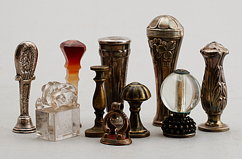 381552. SAMLING SIGILL, 10 st, 1800-1900-tal.