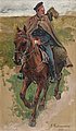 HUGO BACKMANSSON, A SOLDIER. Sign. 1899. Oi...