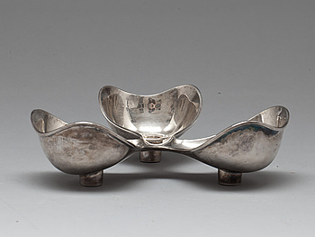 383997. KANDELABER,  Sterling Danmark. Anton Mickelsen, Danmark. 1900-talets andra hälft. Vikt ca 319 g.