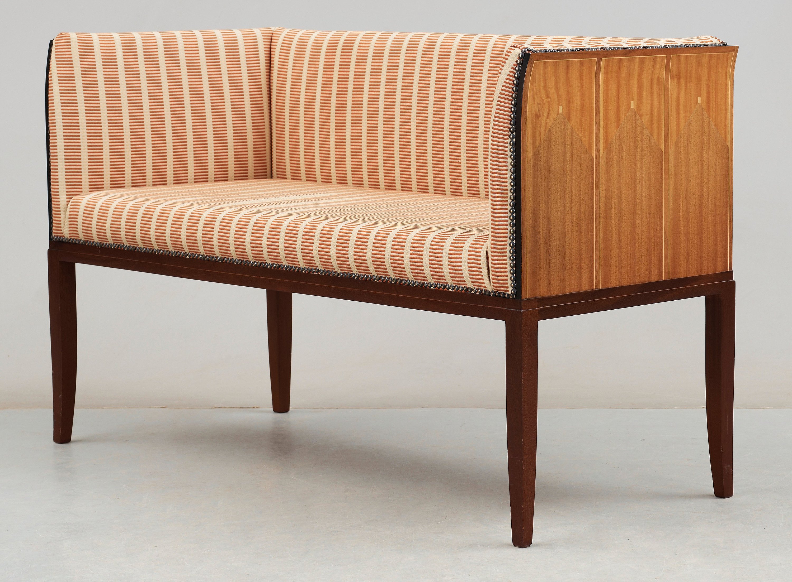 An Eliel Saarinen 8 pieces 'Cranbrook' set of furniture, probably by