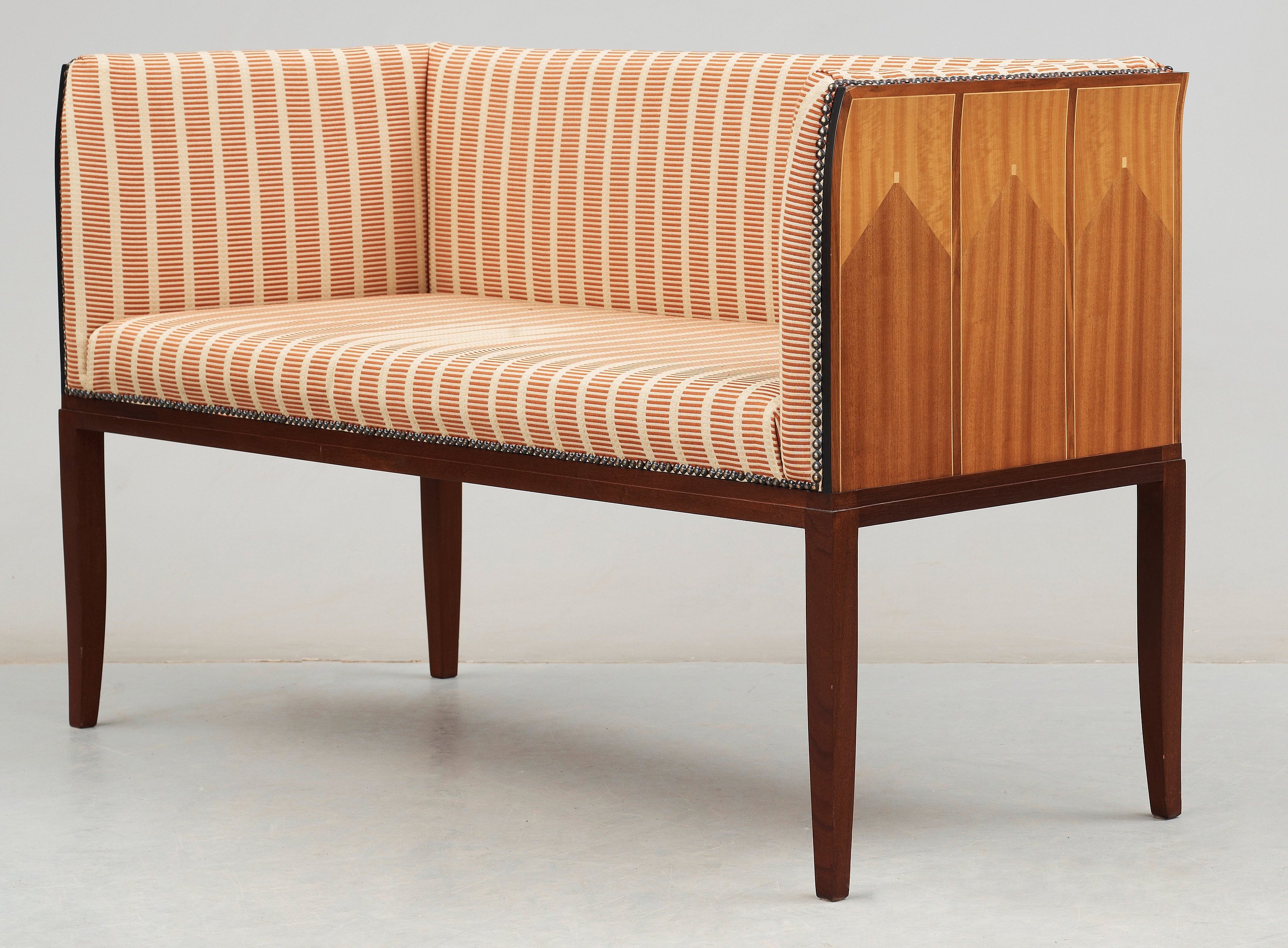 An Eliel Saarinen 8 pieces 'Cranbrook' set of furniture, probably by