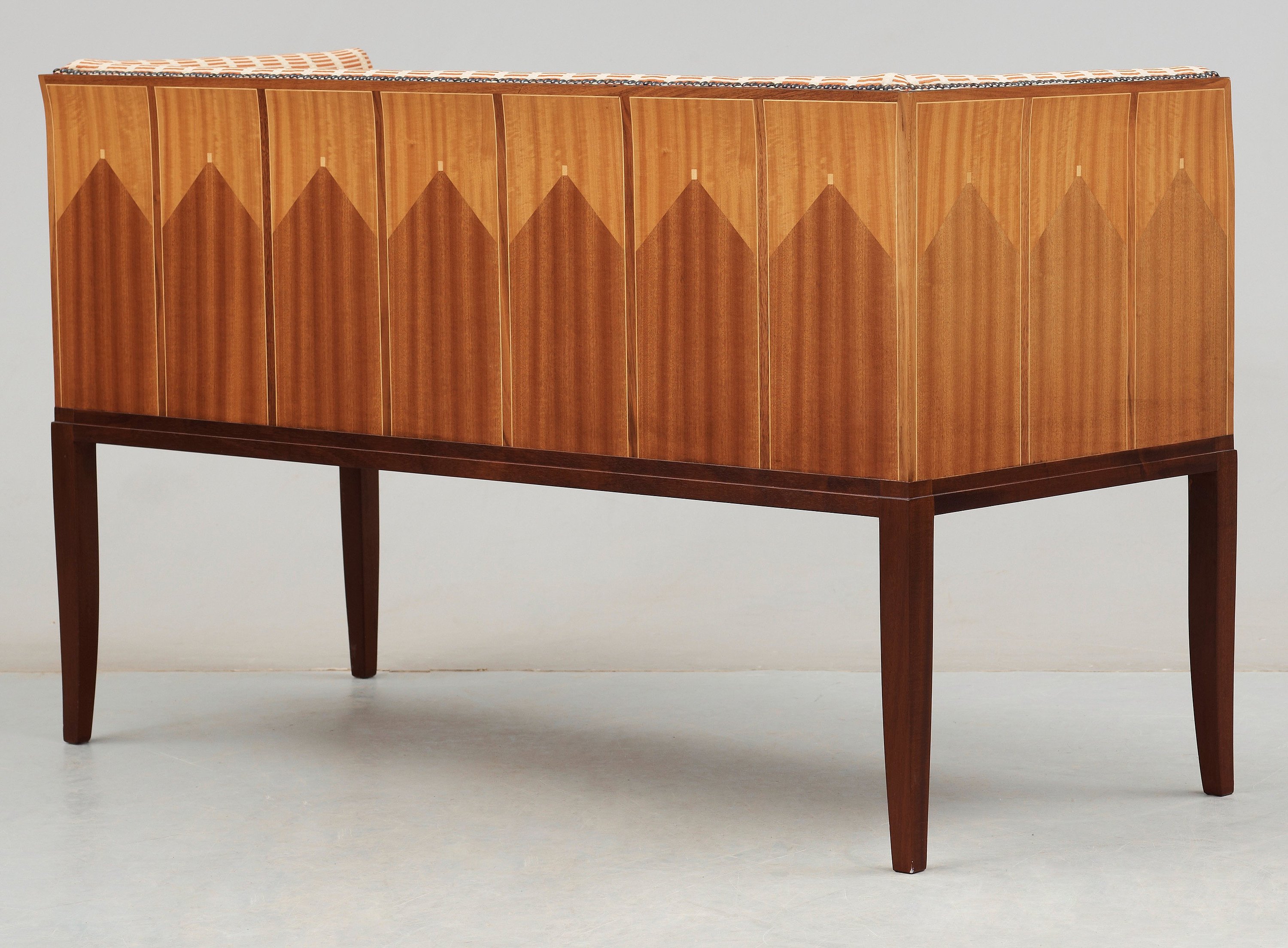 An Eliel Saarinen 8 pieces 'Cranbrook' set of furniture, probably by