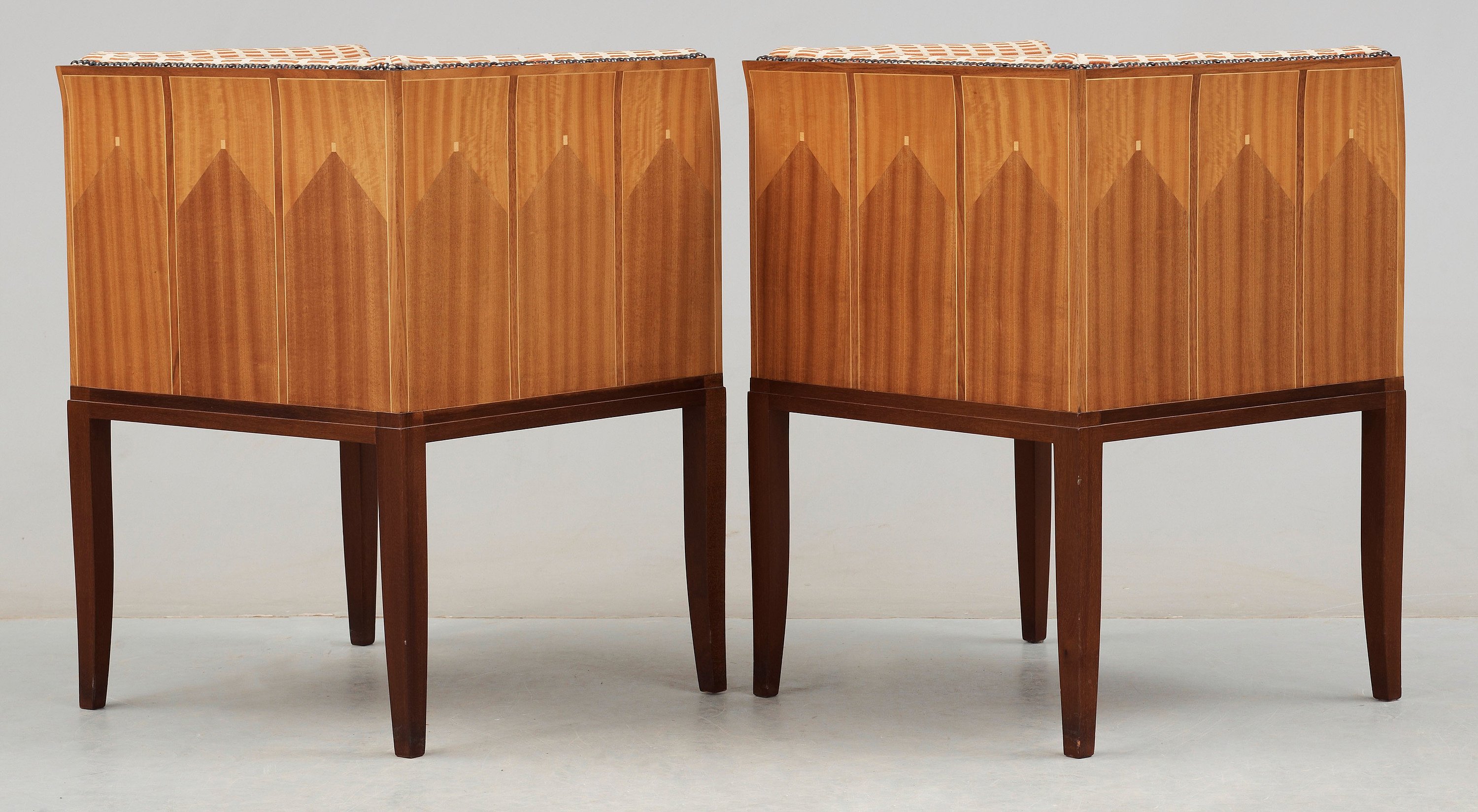 An Eliel Saarinen 8 pieces 'Cranbrook' set of furniture, probably by