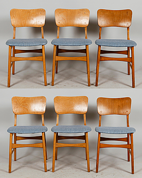 386008. STOLAR, 6 st, 1950-tal, Danmark.