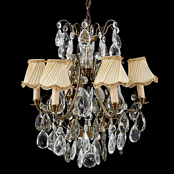 386009. LJUSKRONA, rokokostil, omkr 1900-talets mitt. Höjd 55 cm.