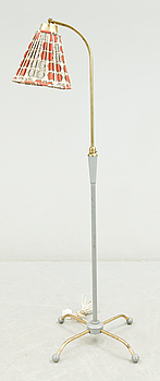 388984. GOLVLAMPA, mässing, 1900-talets mitt.