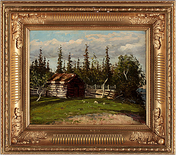 EDVARD ROSENBERG, olja på pannå. Signerad och daterad 1879. - Bukowskis