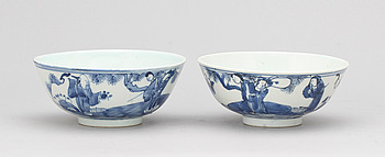 391756. SKÅLAR, ett par, Kangxi stil, 18001900-tal.