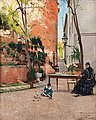 HUGO BIRGER, Scene from Alhambra. Signed Bi...